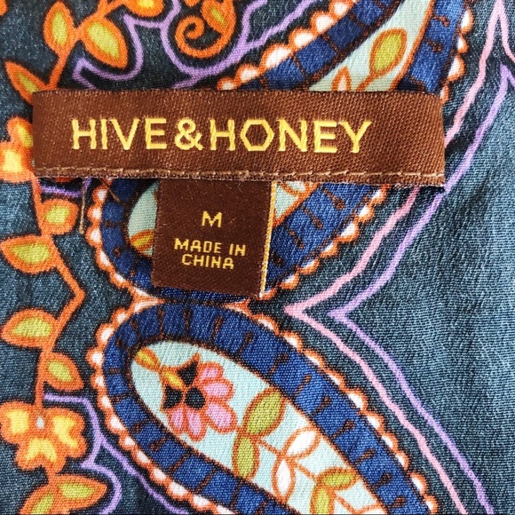 Bohemian Floral & Geo Print Maxi Dress With Loose Flowy Bodice By Hive & Honey - Picture 11 of 12